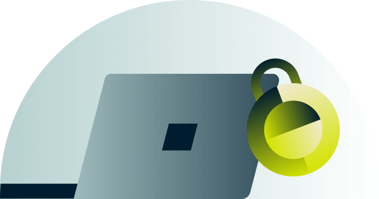 Ein Schloss, das Sicherheit symbolisiert.