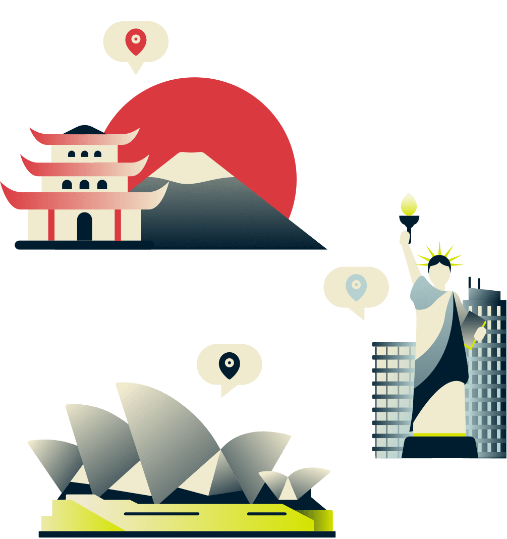 Зображення героя VPN-сервера на передньому плані